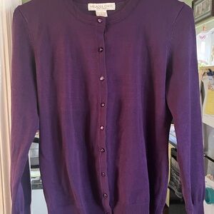 Women's Elegant Purple Cardigan